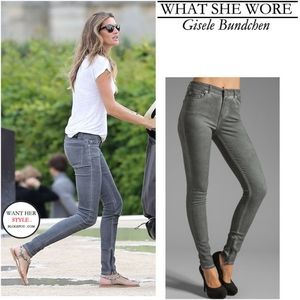 BLK DNM Grey Skinny Zip Leg Jeans Sz 28 Regular